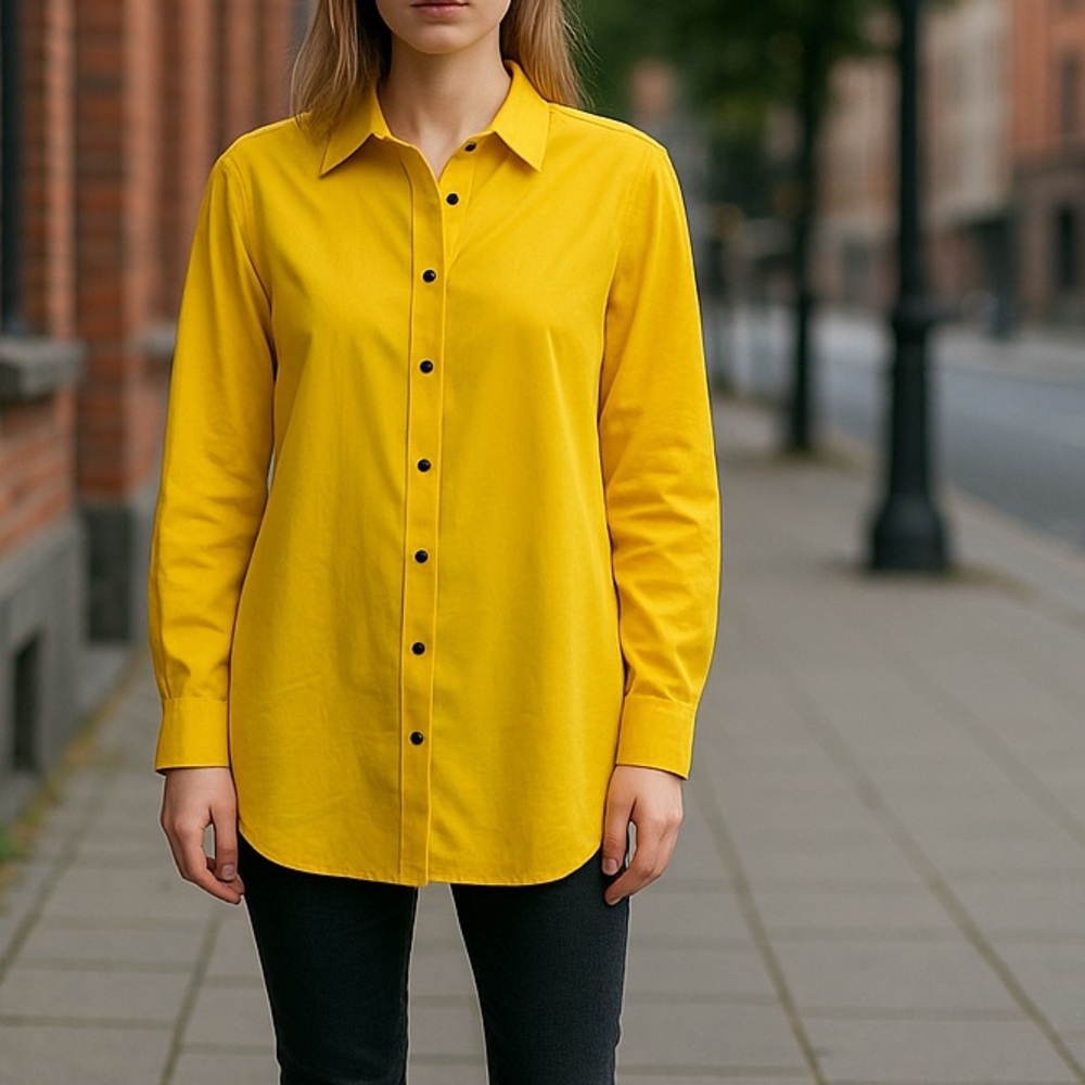 Yellow Button-Up Shirt size XS